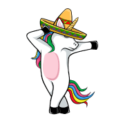 Funny dancing unicorn cinco de mayo sombrero